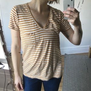 Burnt orange striped tee